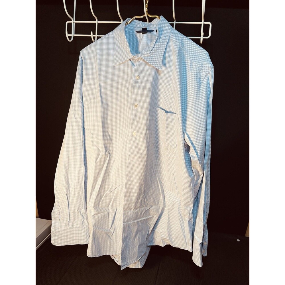 Men’s Boden Button Down Blue/White Check Shirt Size Xtra Large 0489